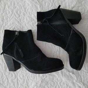 Black Suede Ankle Booties size 8